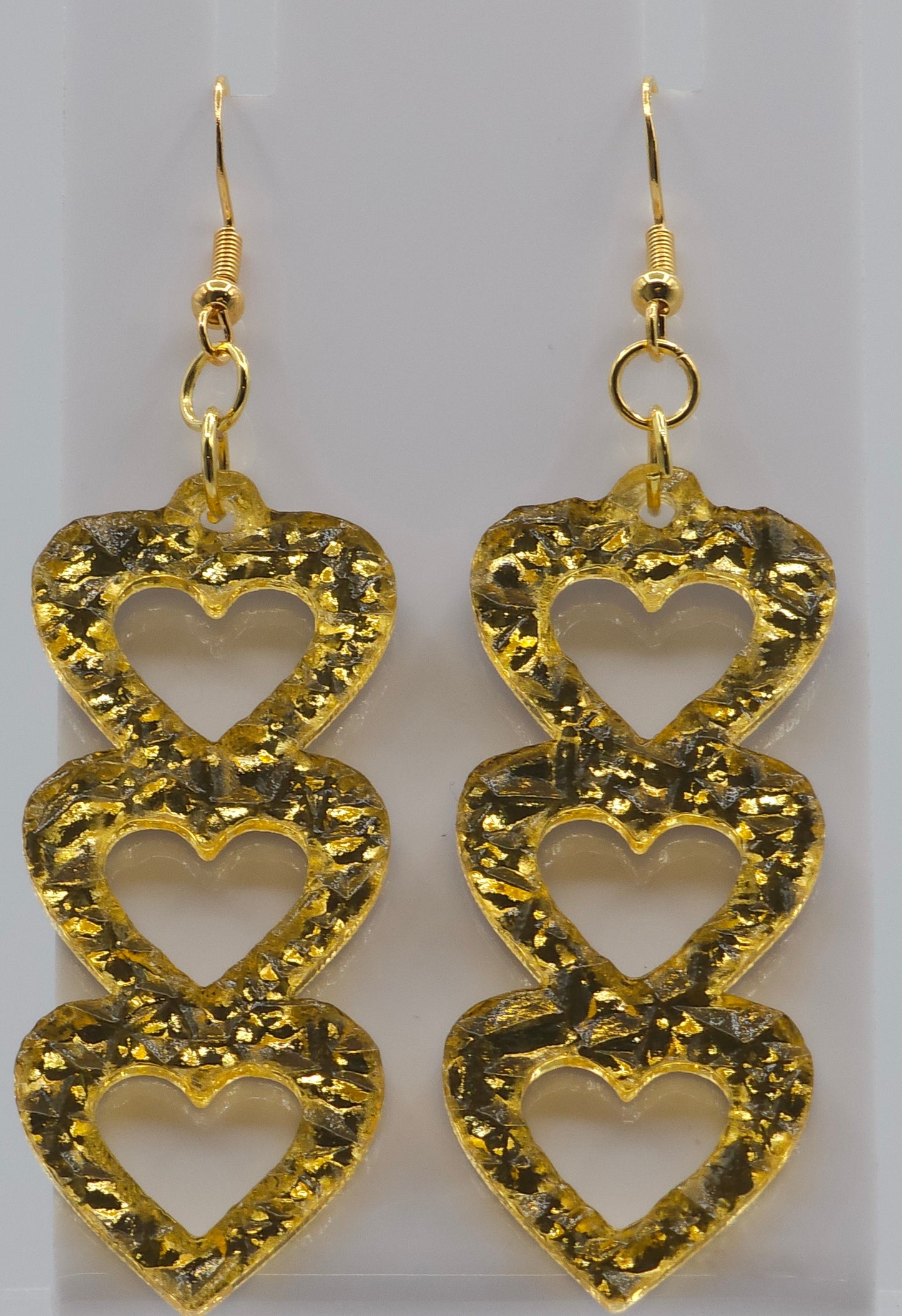 Gold Flakes Acrylic Earrings