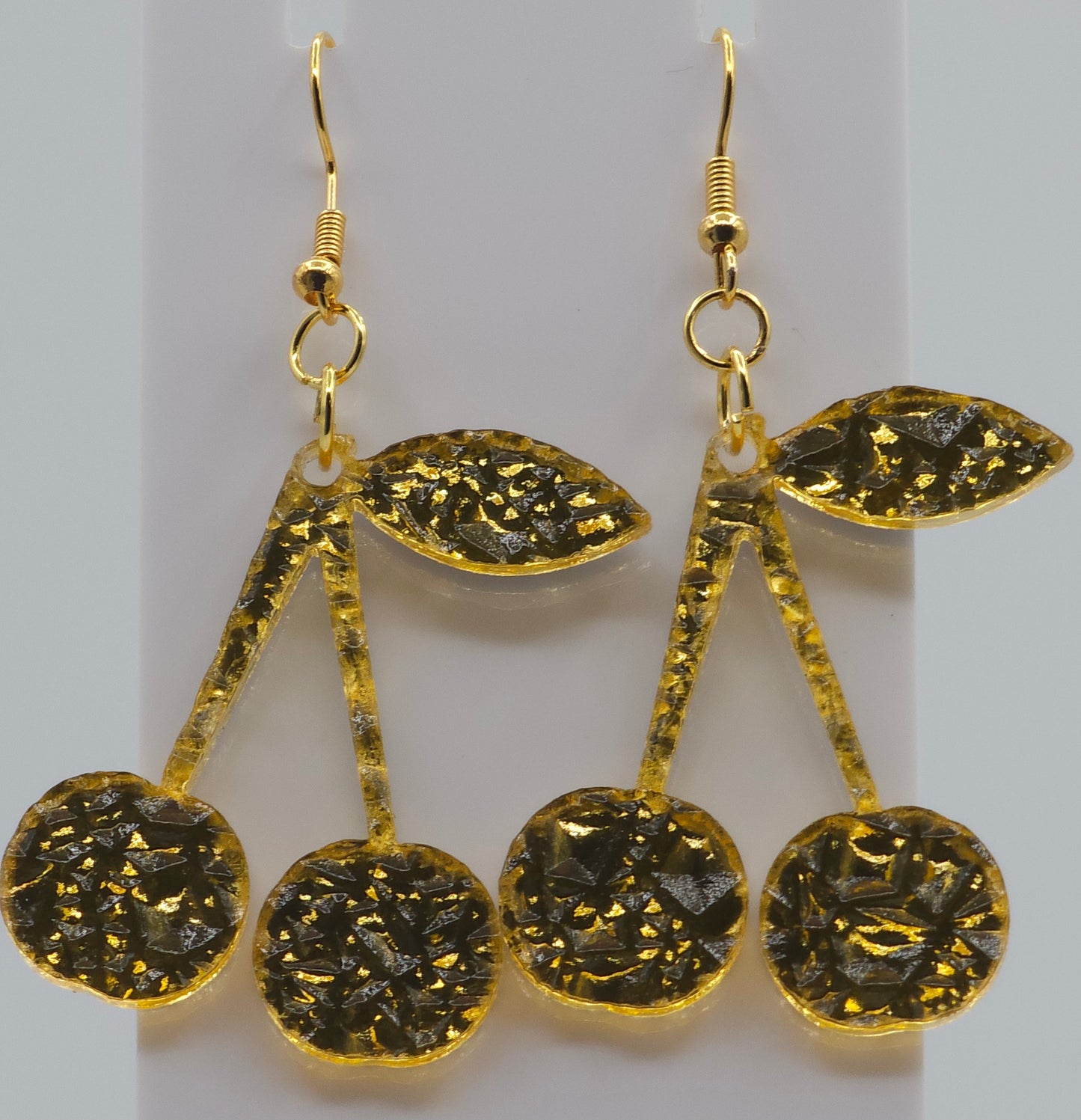 Gold Flakes Acrylic Earrings