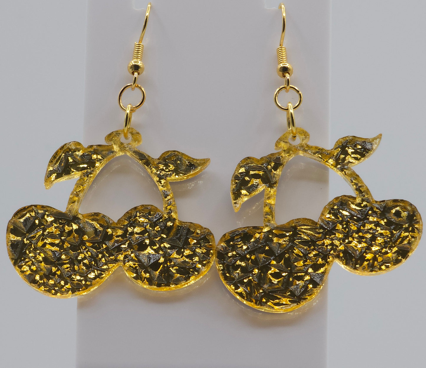 Gold Flakes Acrylic Earrings