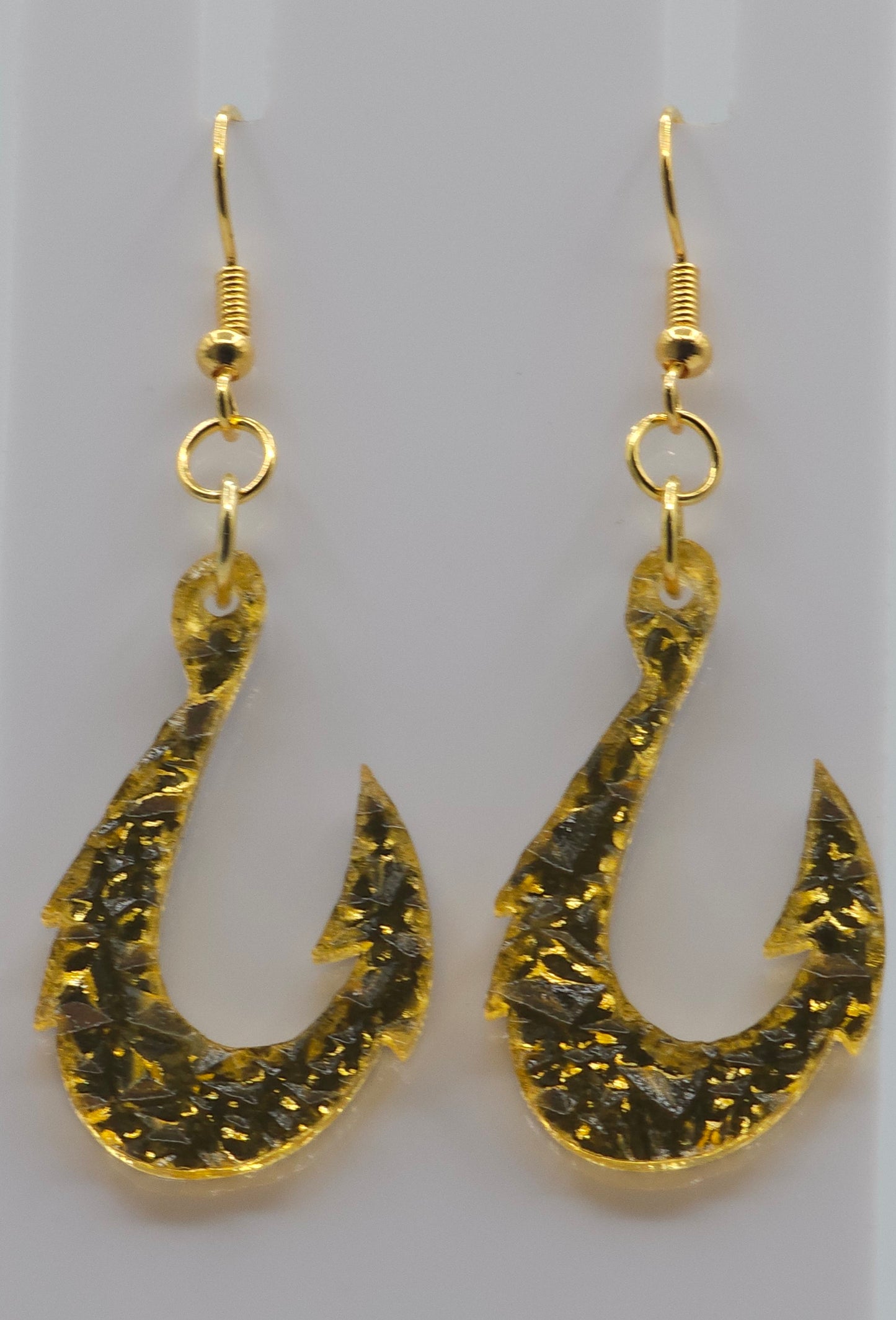 Gold Flakes Acrylic Earrings