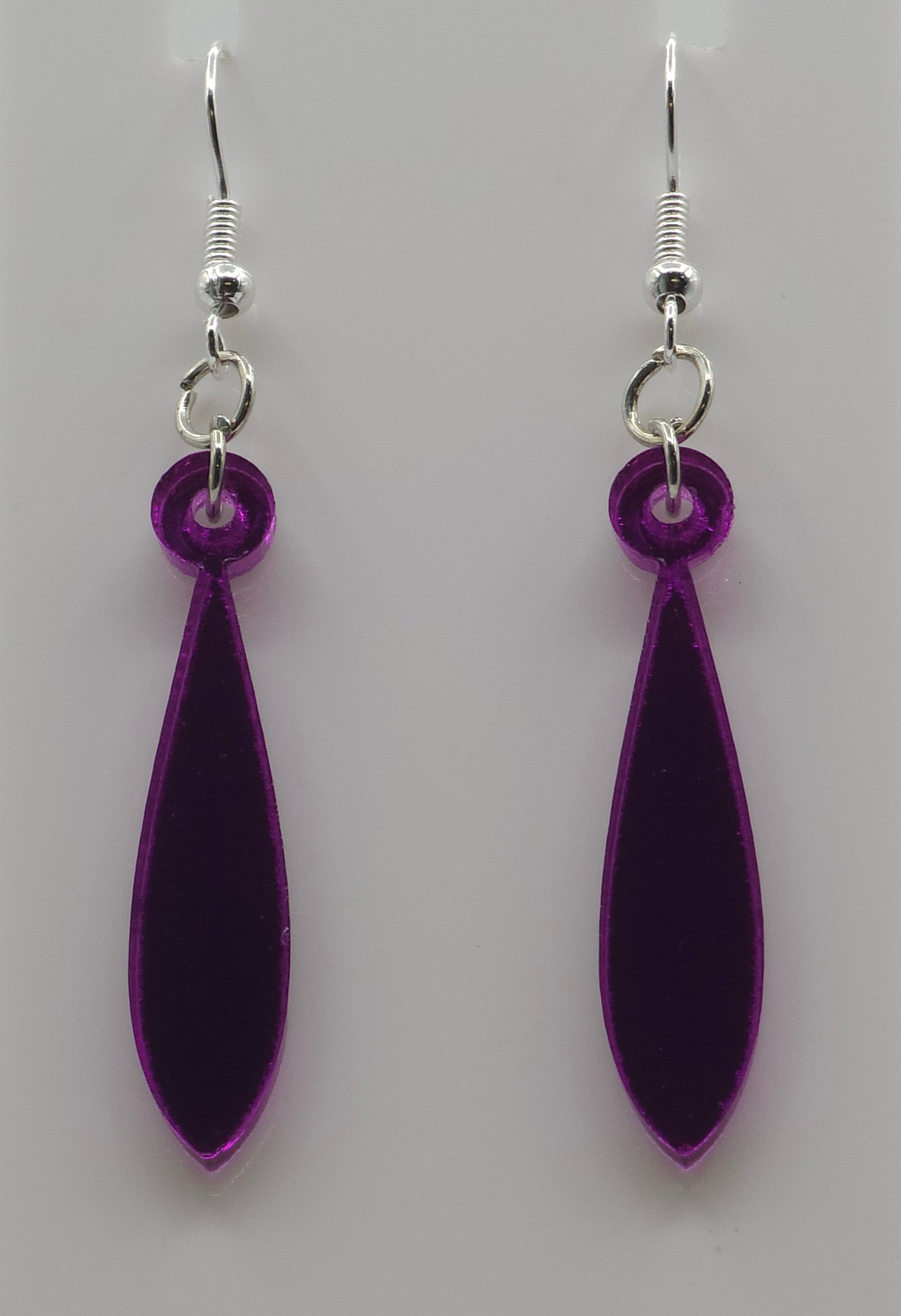 Vibrant Purple Acrylic Earrings