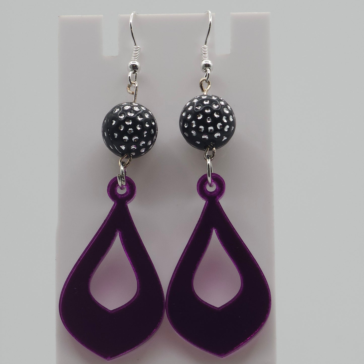 Vibrant Purple Acrylic Earrings