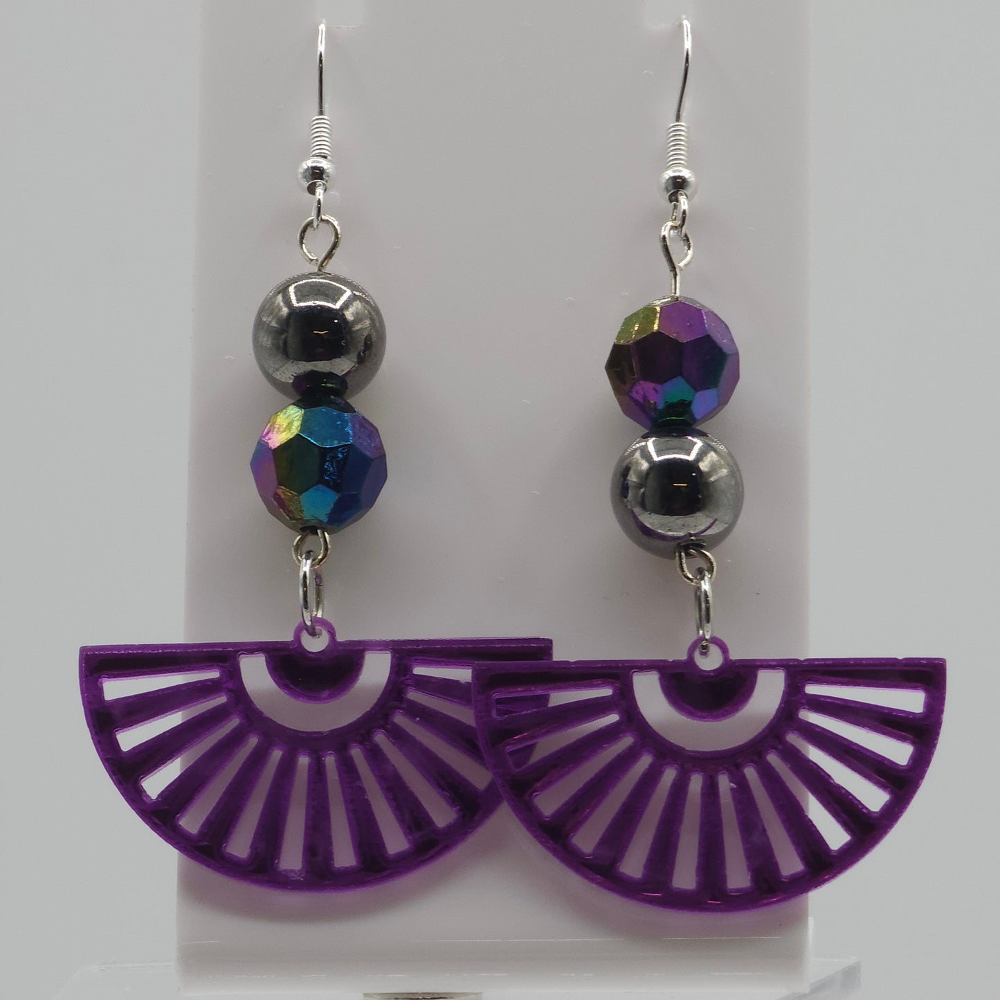 Vibrant Purple Acrylic Earrings