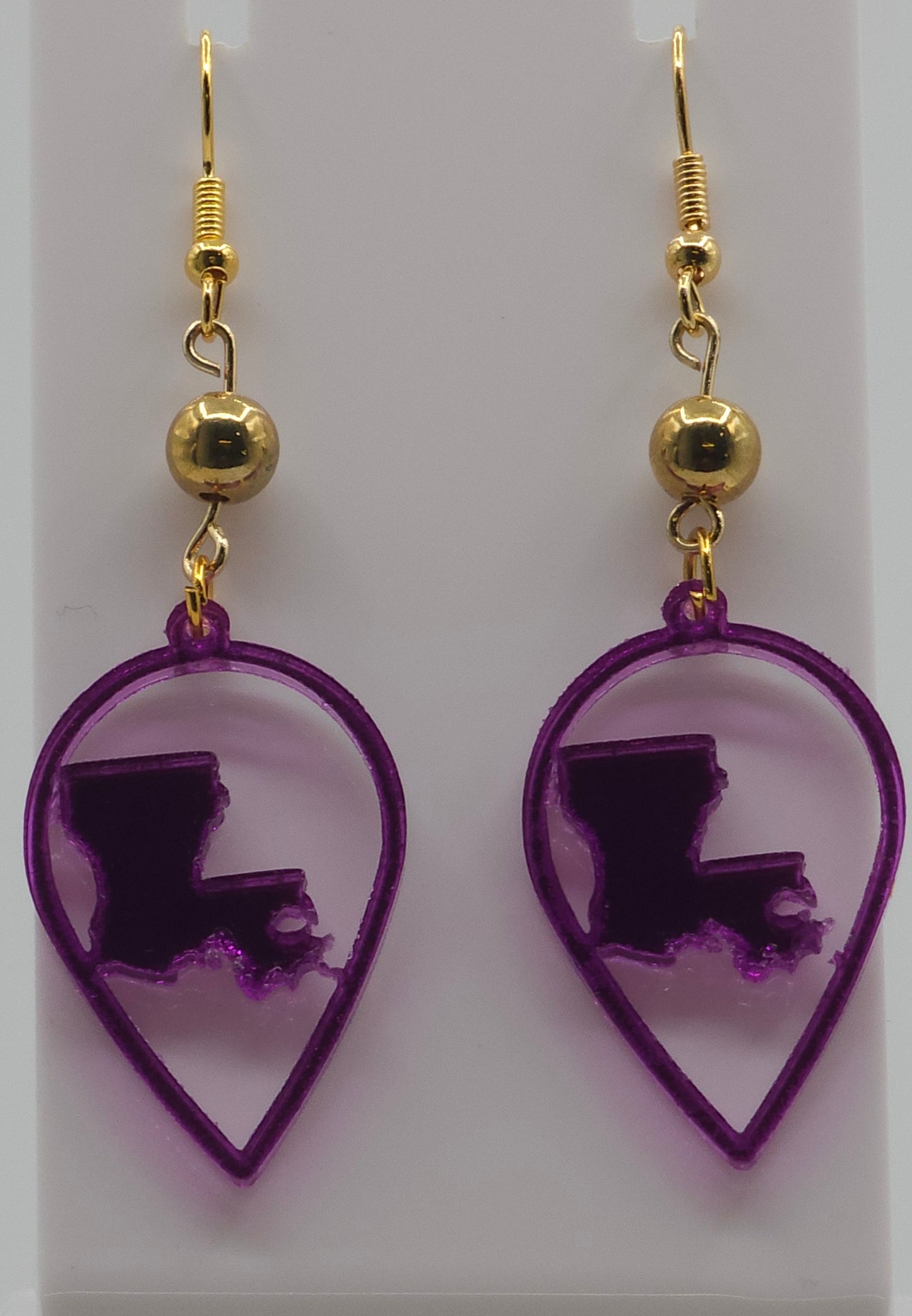 Vibrant Purple Acrylic Earrings