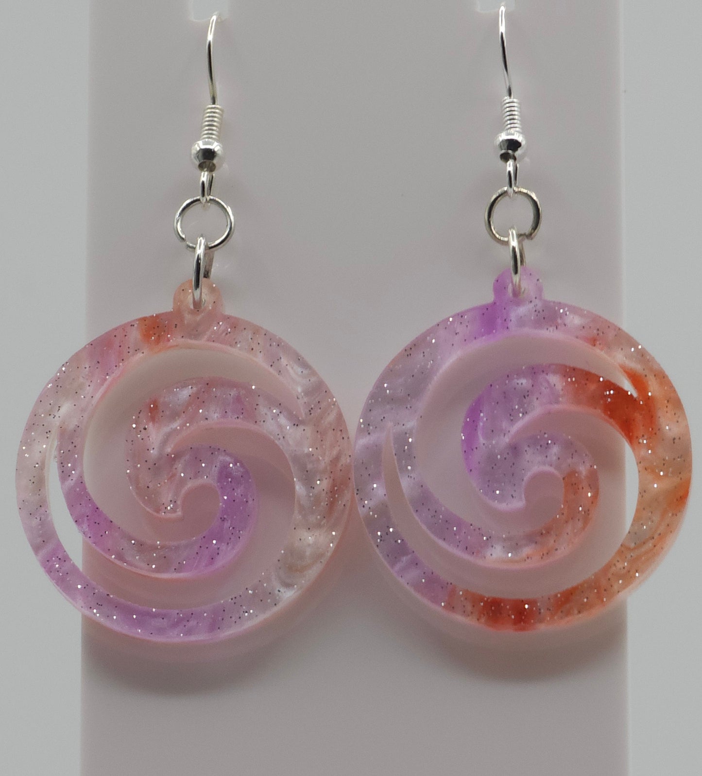 Orange Creamsicle Acrylic Earrings