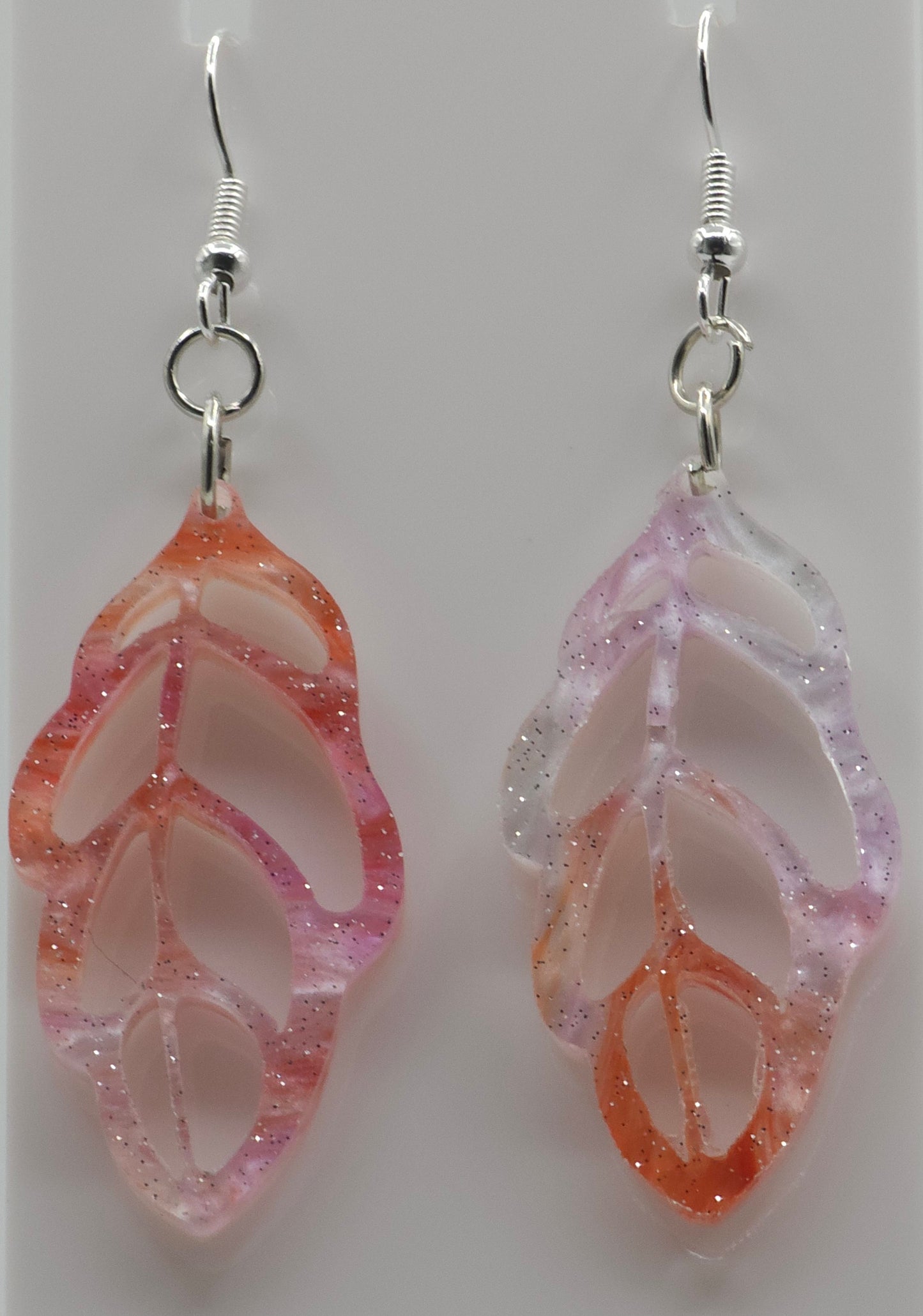 Orange Creamsicle Acrylic Earrings