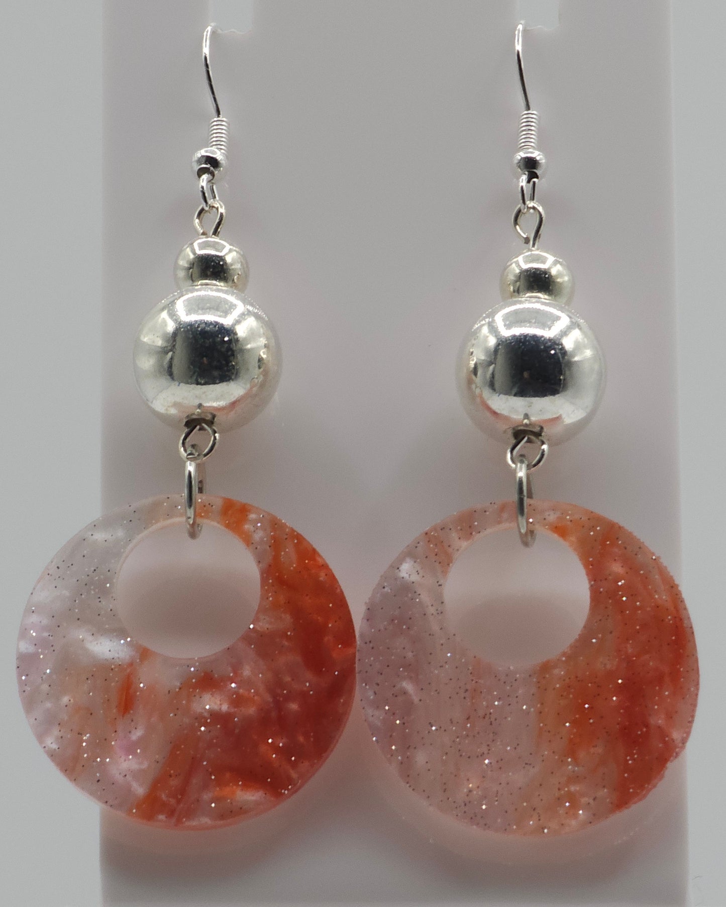 Orange Creamsicle Acrylic Earrings