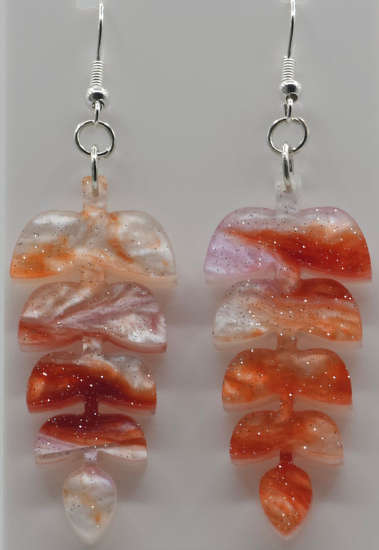 Orange Creamsicle Acrylic Earrings