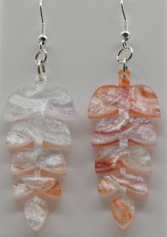 Orange Creamsicle Acrylic Earrings