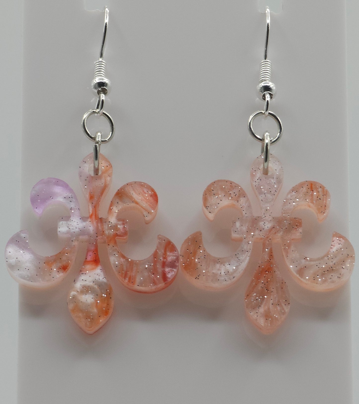 Orange Creamsicle Acrylic Earrings