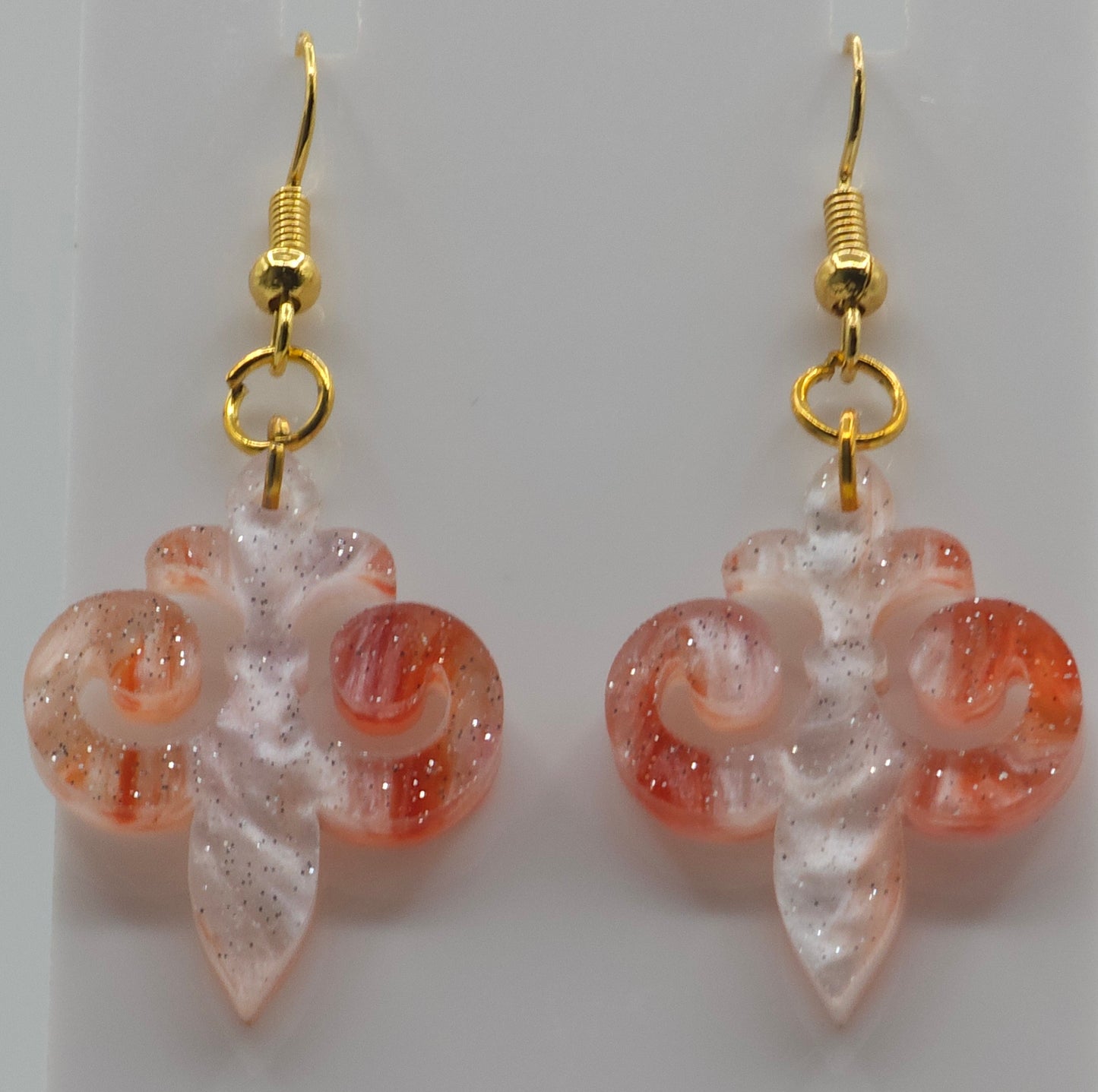 Orange Creamsicle Acrylic Earrings