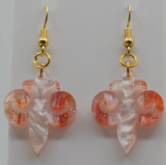 Orange Creamsicle Acrylic Earrings