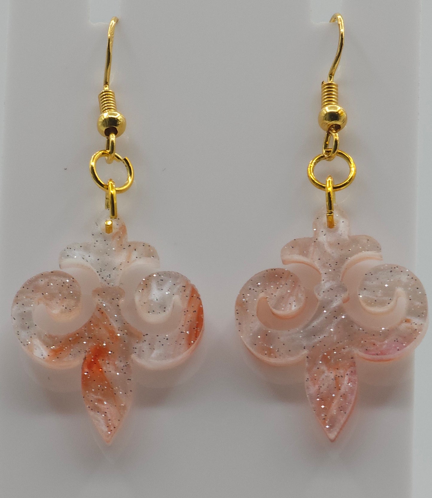 Orange Creamsicle Acrylic Earrings