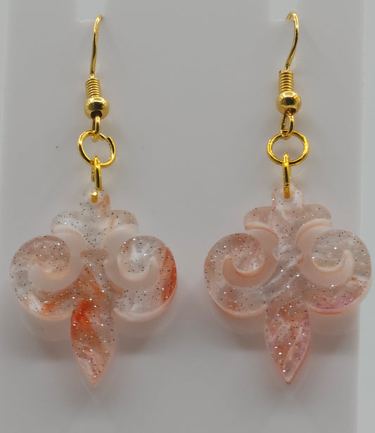 Orange Creamsicle Acrylic Earrings