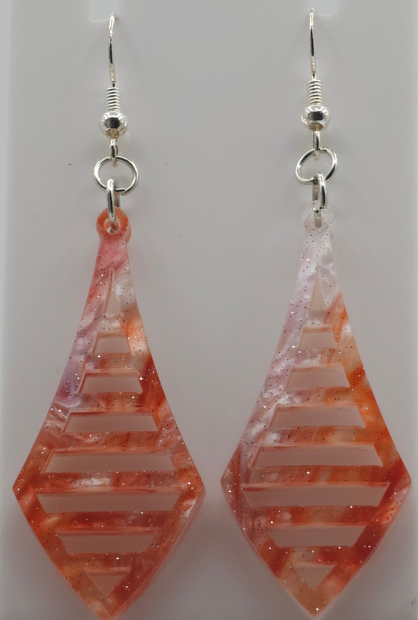 Orange Creamsicle Acrylic Earrings