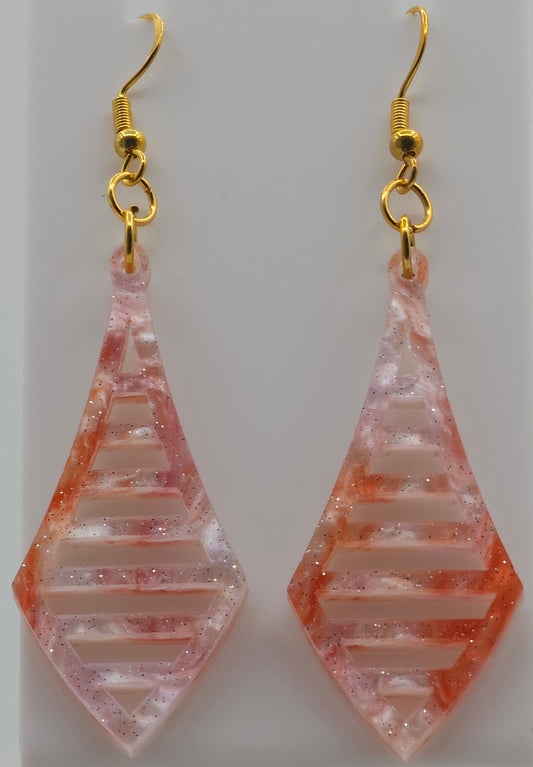 Orange Creamsicle Acrylic Earrings