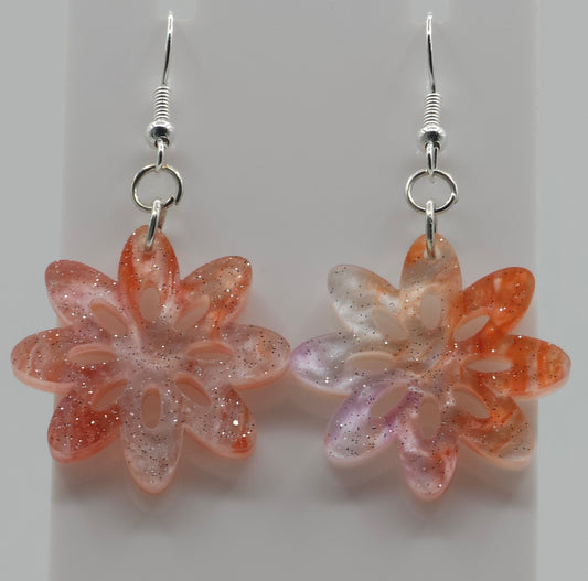 Orange Creamsicle Acrylic Earrings