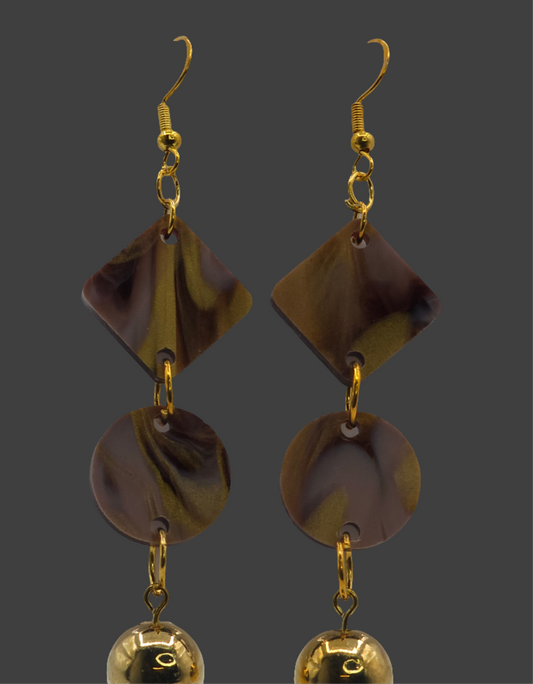 Earth Tone Acrylic Earrings