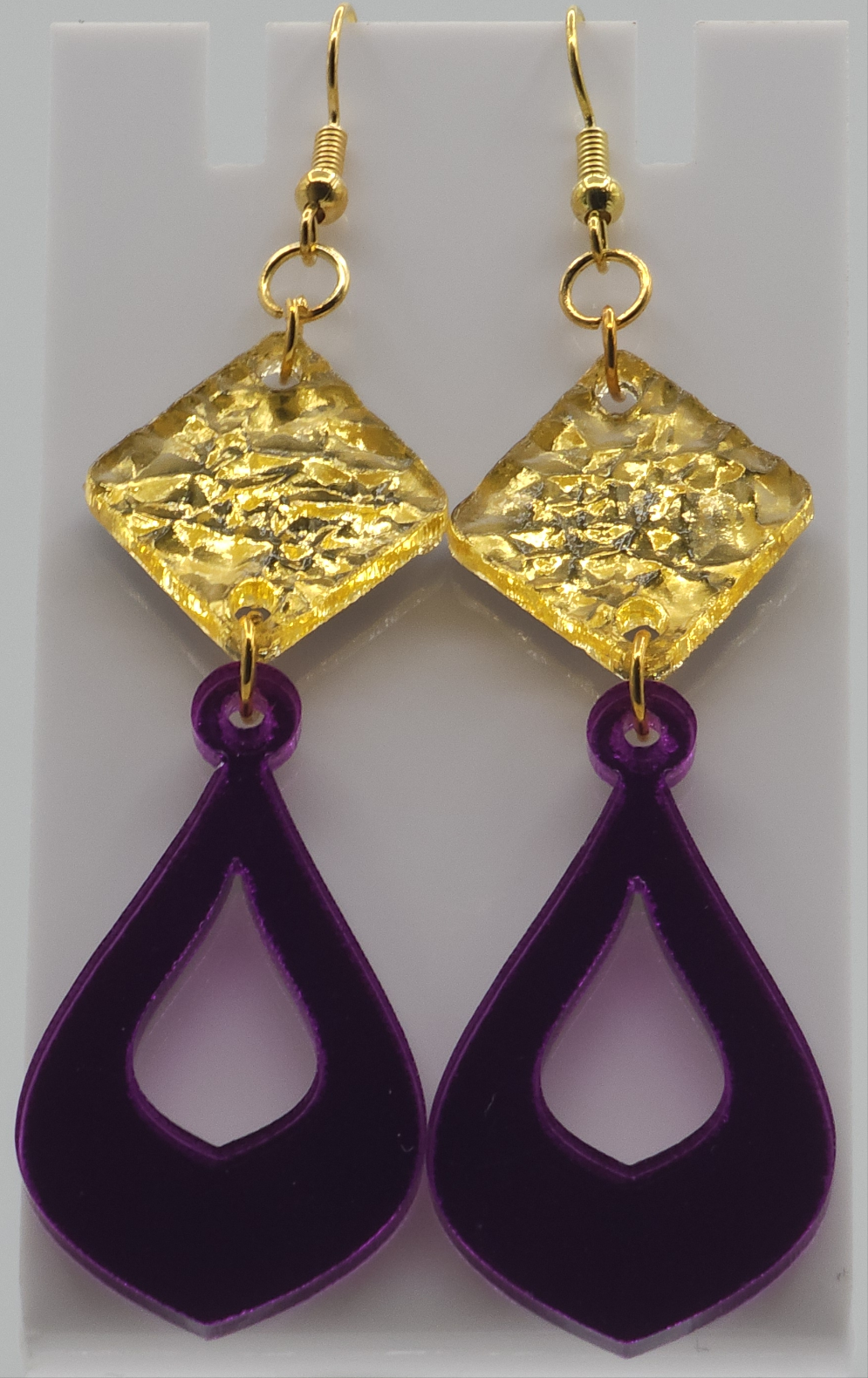 Vibrant Purple Acrylic Earrings