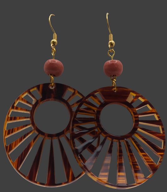 Earth Tone Acrylic Earrings