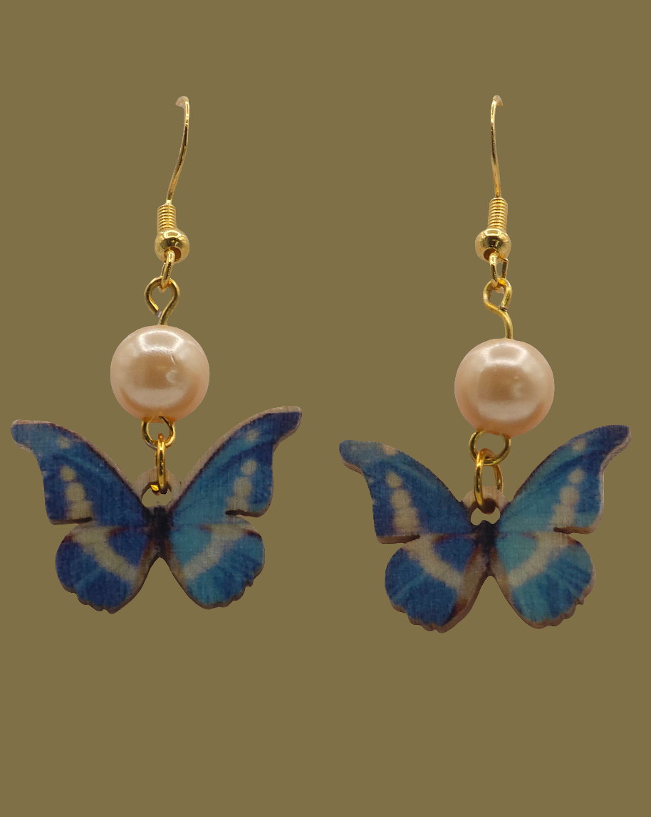 Butterfly Wood Earrings