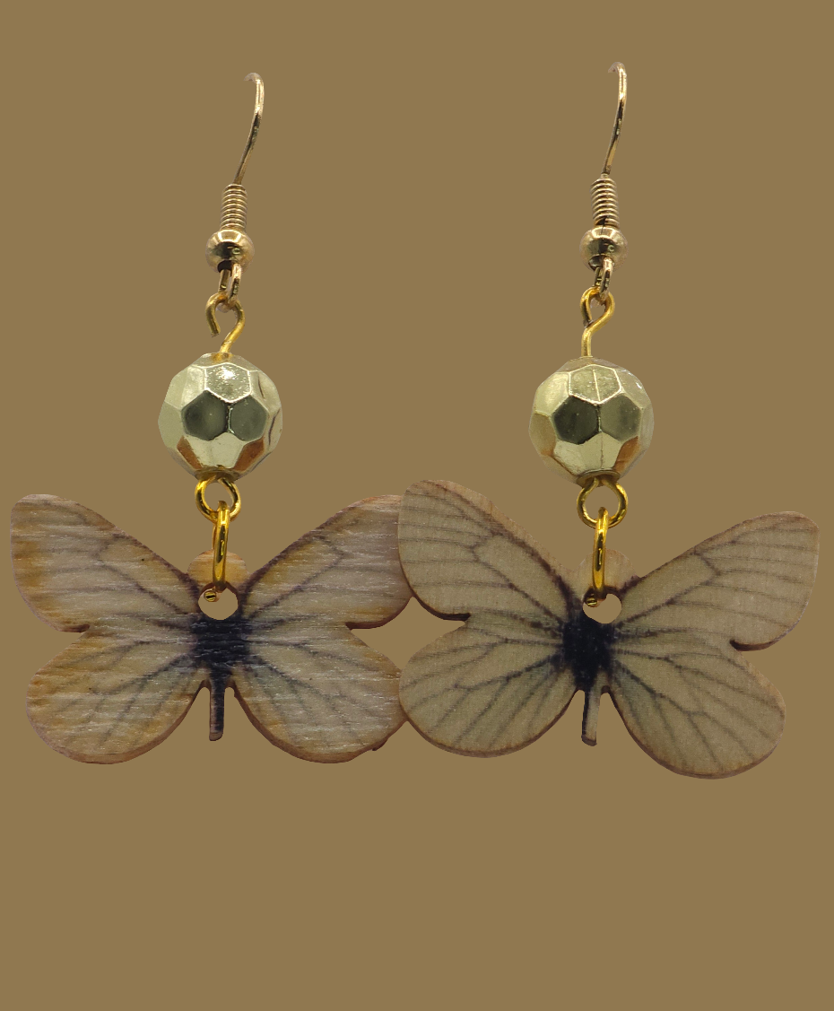 Butterfly Wood Earrings