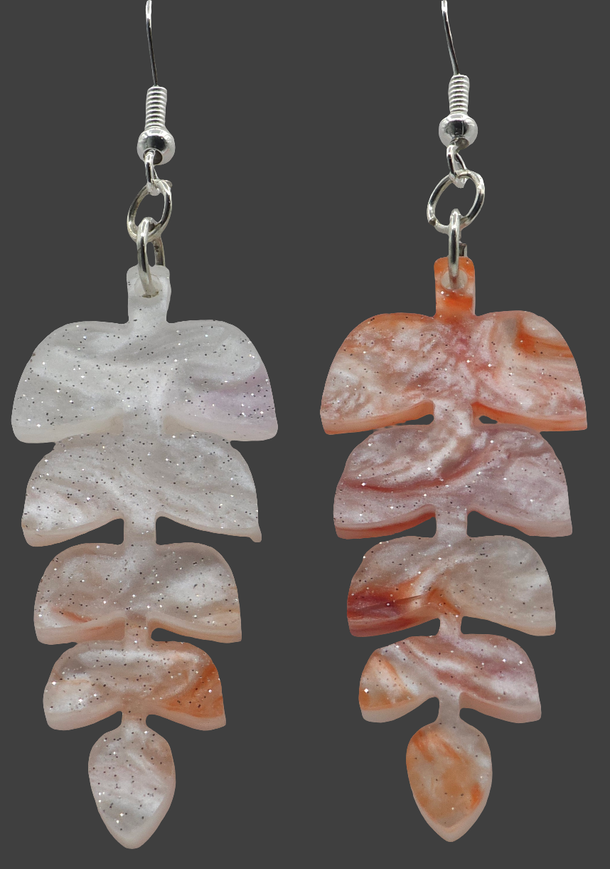 Orange Creamsicle Acrylic Earrings